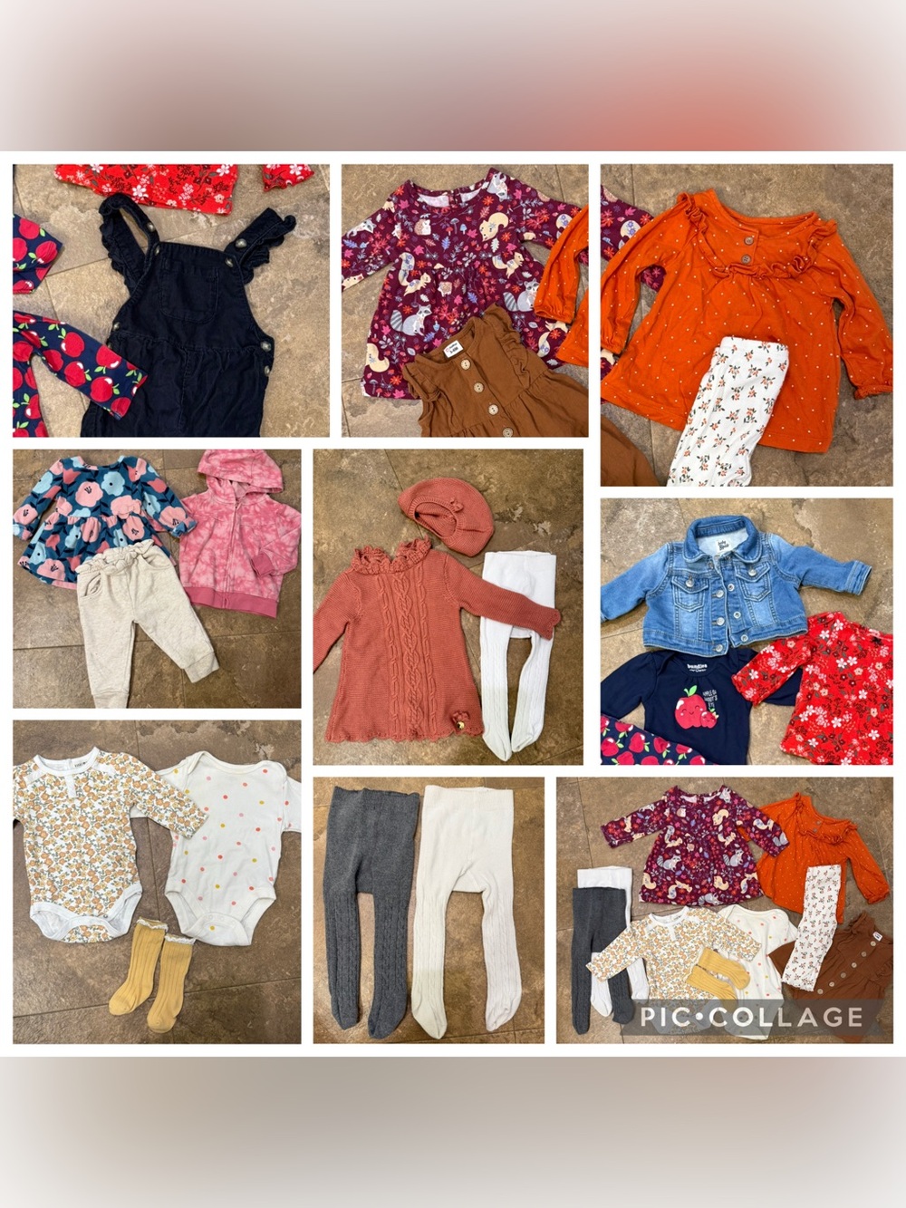Huge Bundle Lot Fall Autumn Baby Clothes 3-6 M  (read)- Apple, Pumpkin Halloween